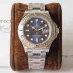 Perfect Replica VR Rolex Yacht-master Stainless Steel Bezel Dark Blue Face Swiss Grade 40mm Watch